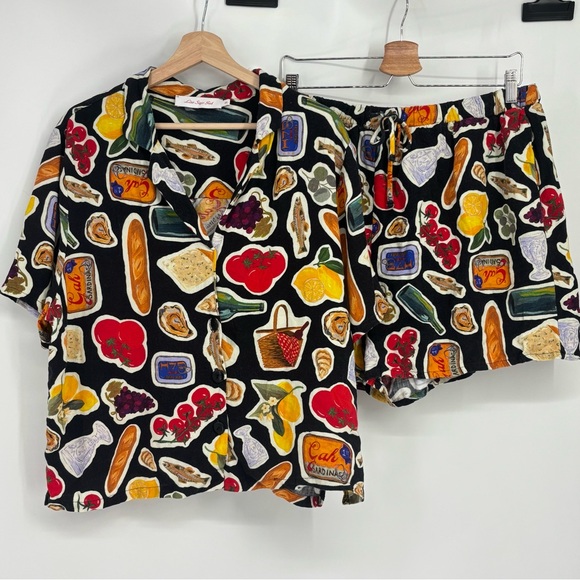 Lisa Says Gah Andie linen blend set 2 pc in Italian summer Size XXL bold - Picture 2 of 15